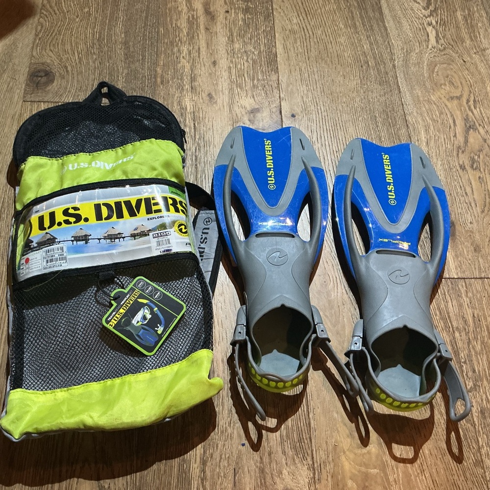 Blue and Gray Swim Fins kids/women’s size 5.